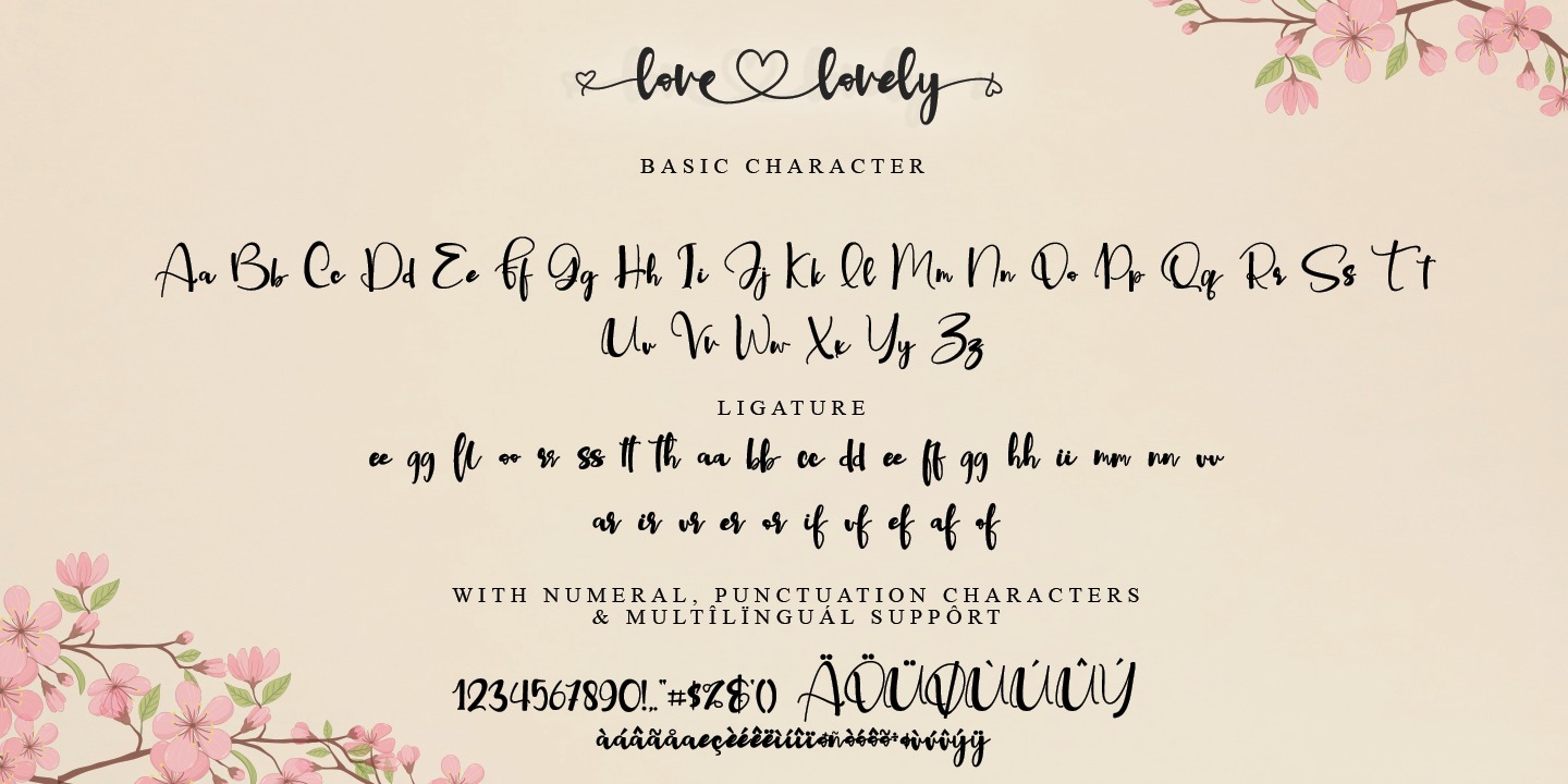 Przykład czcionki Love Lovely Italic